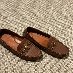 Coach Brown Leather Slip-On Loafers
